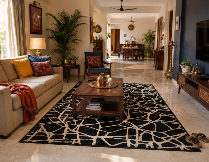 marble floor rug